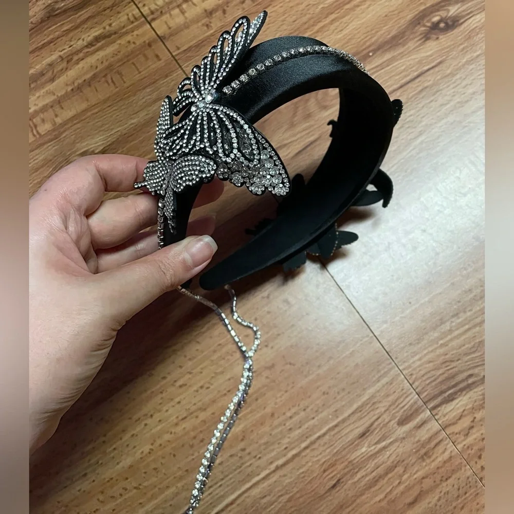 Silver Butterfly Embellished Headband